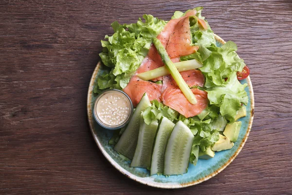 Smoke Salmon salad — Stock Photo, Image