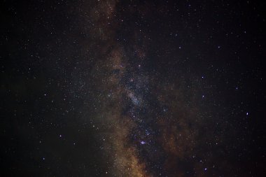 The center of the milky way galaxy, Long exposure photograph clipart