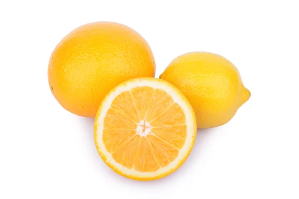 Свежий апельсин и лимон — стоковое фото