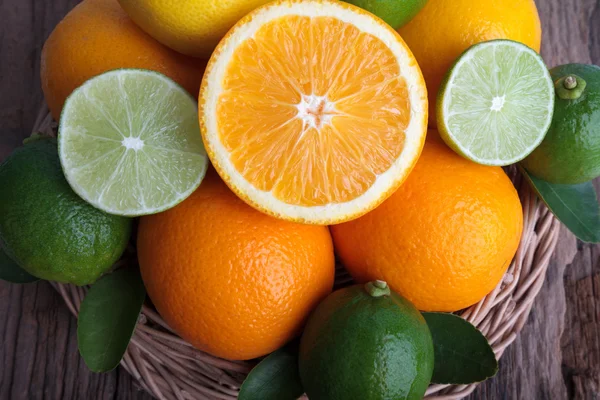 Mix of fresh citrus fruits — Stock Photo, Image