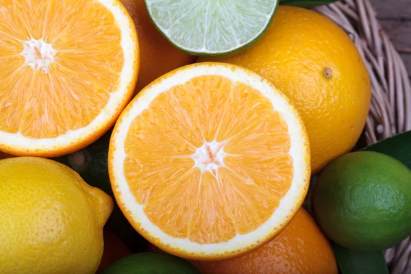 Mix of fresh citrus fruits — Stock Photo, Image