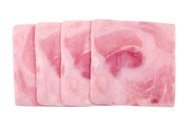 Slices of cooked ham — Stock Photo, Image