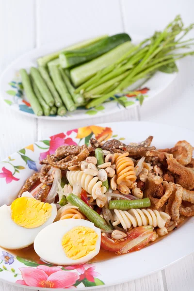 Somtum, Mix papaya salad delicious food in thailand — Stock Photo, Image