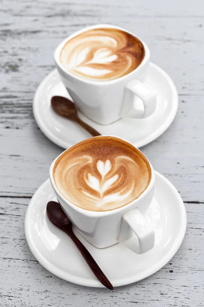 Kopp latte kaffe — Stockfoto