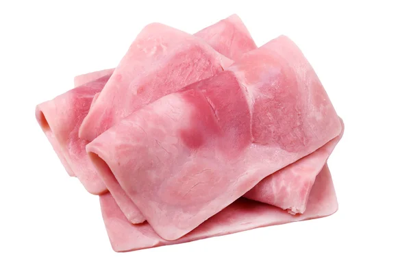 Slices of cooked ham — Stock Photo, Image