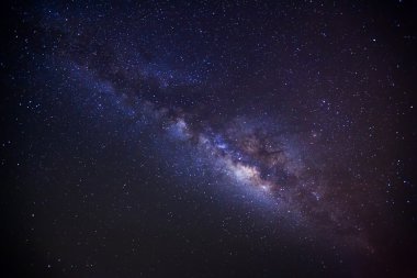 Panorama Samanyolu Gökadası, uzun pozlama fotoğraf