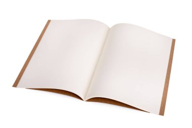 Beyaz arka plan üzerinde izole boş not defteri