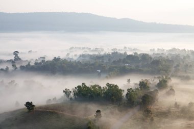 puslu sabah sunrise Dağı'nda Khao-kho: Phetchabun, Thailand