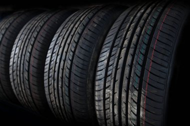 Lastik yığını arkaplanı, kapat