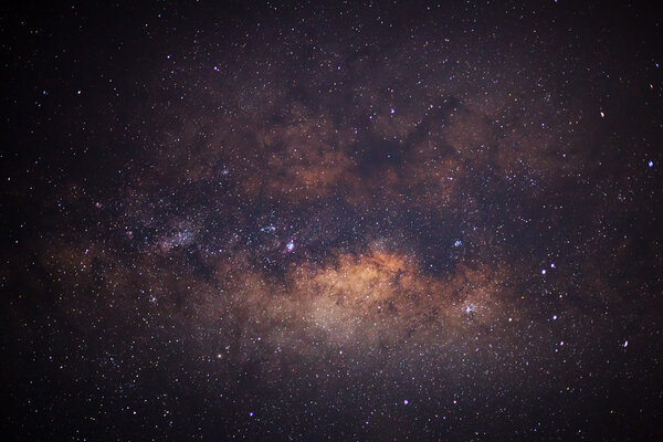 Центр галактики Млечного Пути, фотография с длинной экспозицией
