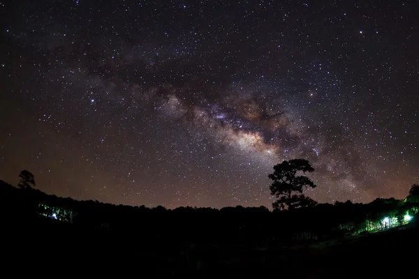 Milky way, Long exposure photograph, with grain — Stock Photo, Image