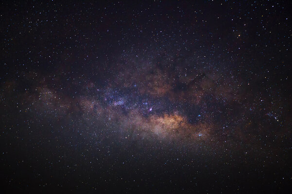 Центр галактики Млечного Пути, фотография с длинной экспозицией
