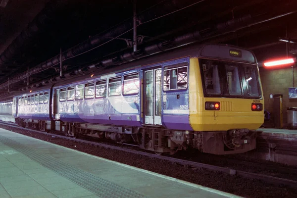 Manchester 2018 Local Train Class 142 Operated Northern Manchester Victoria — Stock Photo, Image
