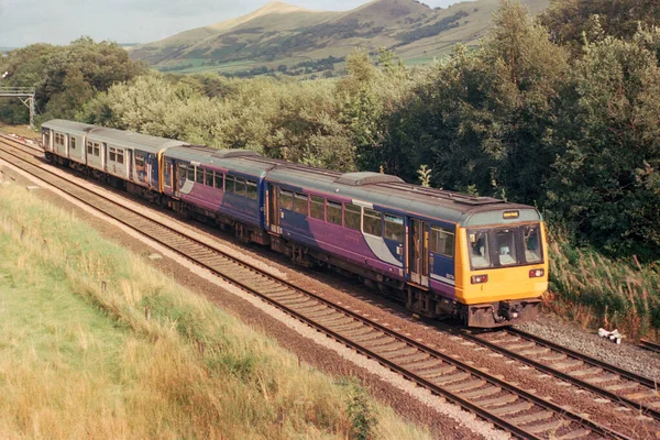 Edale Hope Valley October 2020 Local Train Operated Northern Leaving — Stock Photo, Image