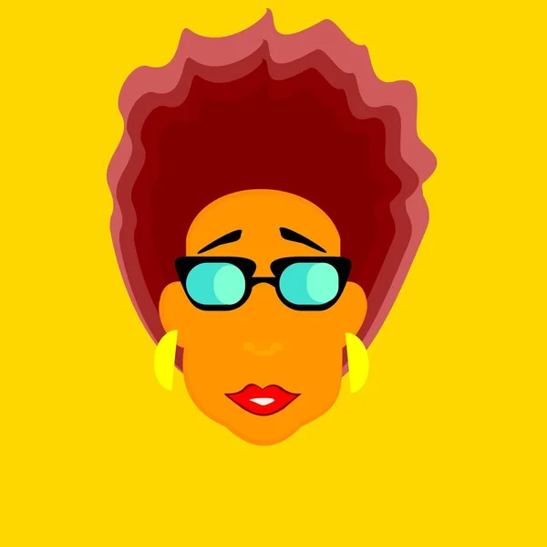 Young Women Sunglasses Yellow Background — Fotografia de Stock