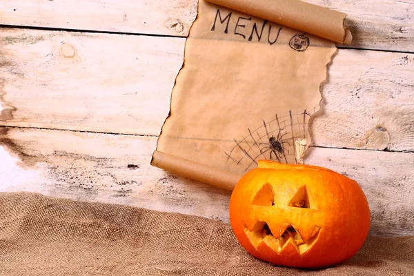 Tableau de menu Halloween Photo De Stock