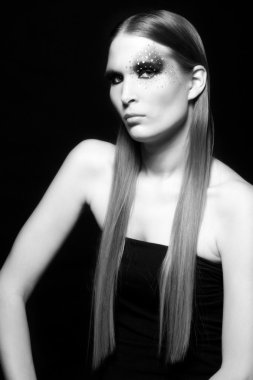 Sanatsal makyaj güzel kadın