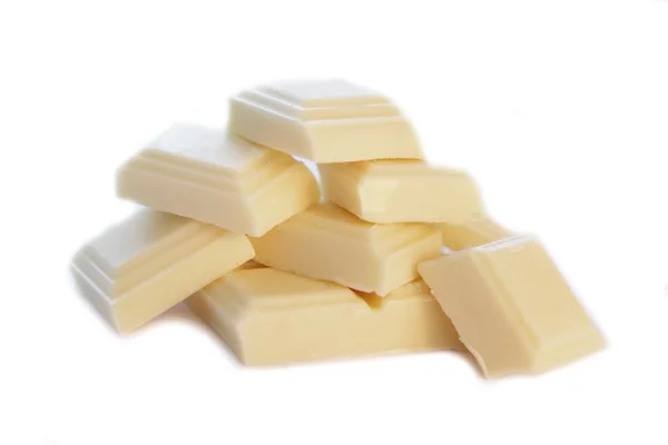 Seleção de chocolate em fundo isolado branco — Fotografia de Stock
