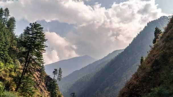 一个巨大的Hymalayan山背景。时间过去4k — 图库视频影像