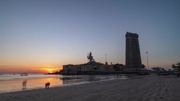 Indien Karnataka Murudeshwara Hyperlapse 4k — Stockvideo