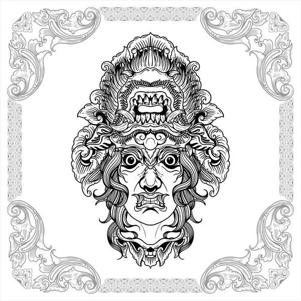  Balili şeytan maskeli el dekoratif vintage tasarım