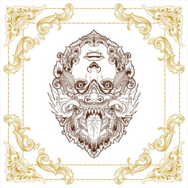  Balili şeytan maskeli el dekoratif vintage tasarım