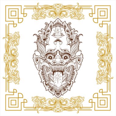  Balili şeytan maskeli el dekoratif vintage tasarım