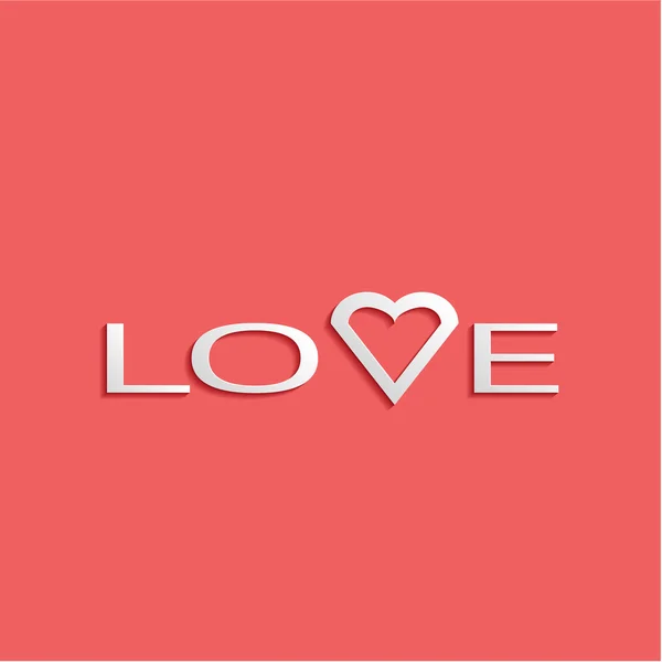 LOVE Happy Valentines day card — Stock Vector