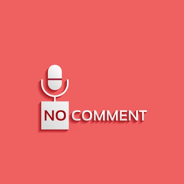 Sem sinal de comentário-vetor, ícone de microfone —  Vetores de Stock