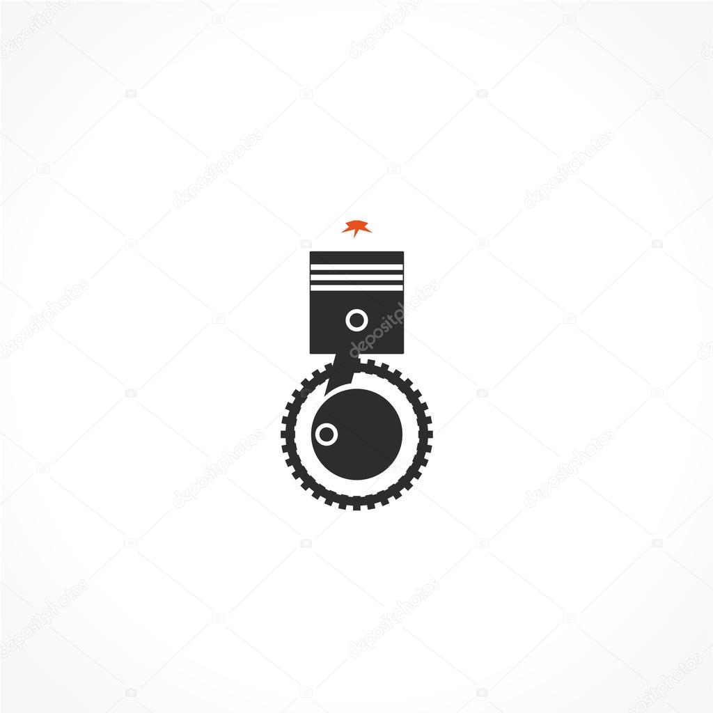 internal combustion engine vector icon