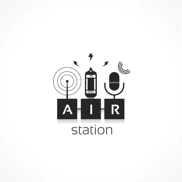 FM-radiostation pictogram — Stockvector