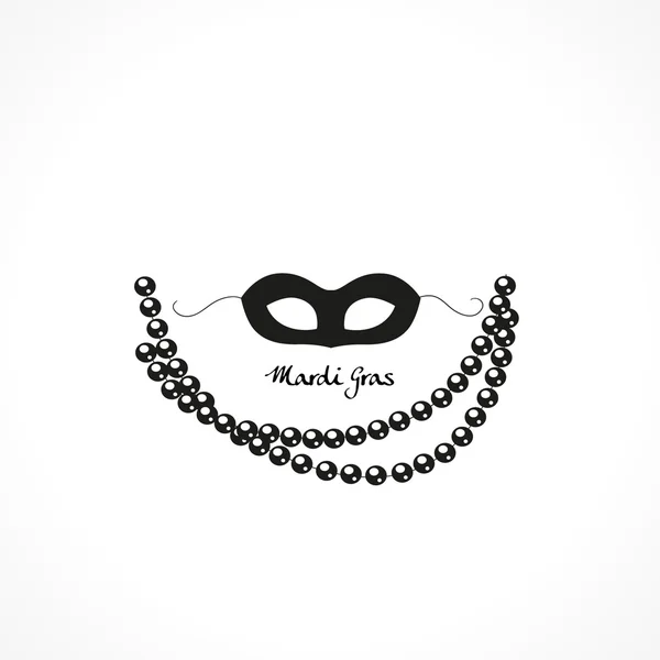 Mardi Gras carnival mask vector icon — Stock Vector