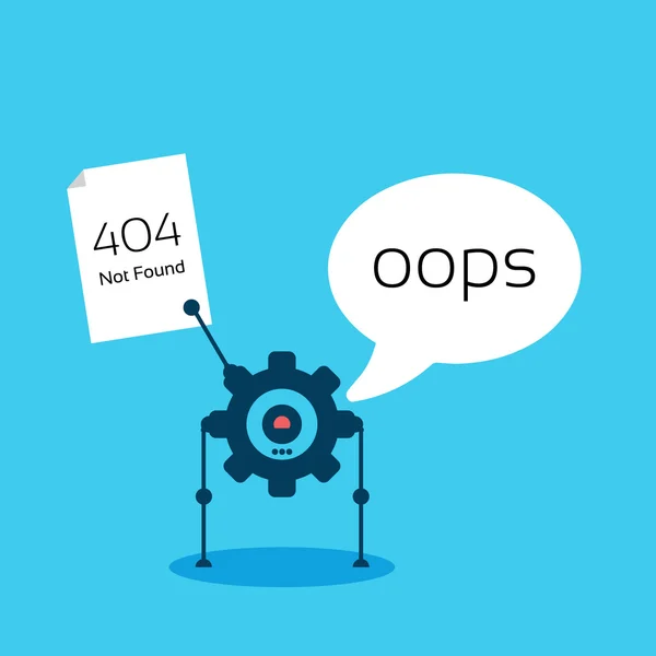 Robot de 404 — Vector de stock