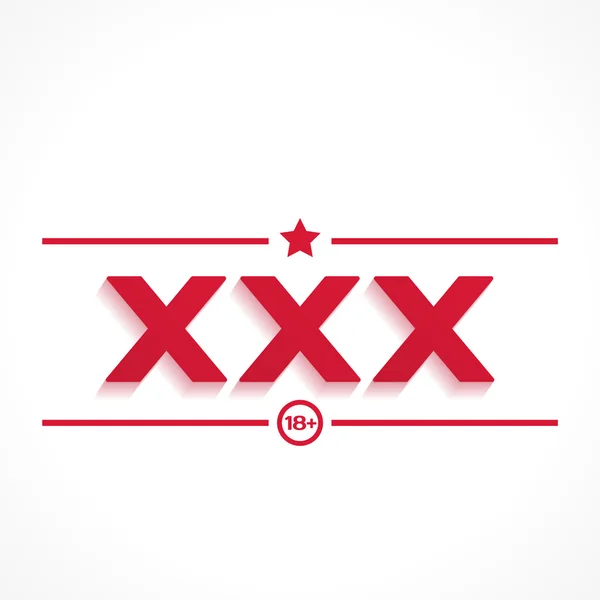 Xxx icon on white — Stock Vector