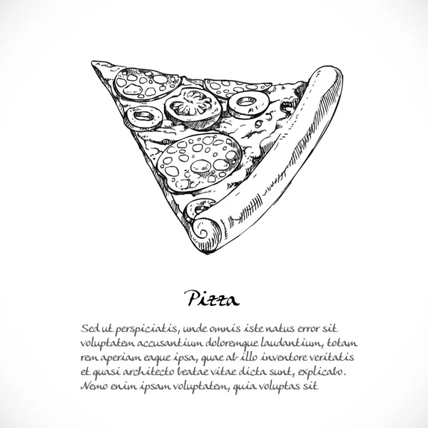 Bakgrund för din text med doodles på en teme italiensk mat - p — Stock vektor