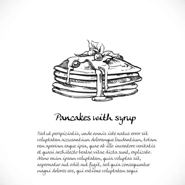 Sfondo per il testo con scarabocchi su un tema di dolci - pan — Vettoriale Stock