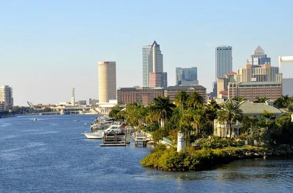 Tampa Florida Usa Září 2015 Pohled Město Obytnou Čtvrť Blízkosti — Stock fotografie