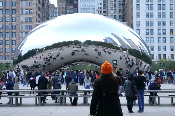 Chicago Illinois États Unis Octobre 2018 Une Dame Prend Une — Photo