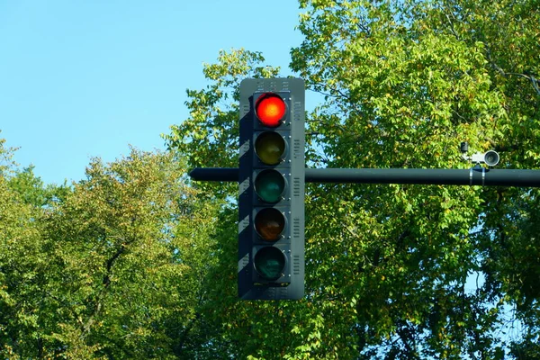 Chicago Illinois Usa Oktober 2018 Trafikljus Med Lampor För Att — Stockfoto