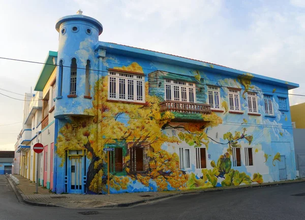 Willemstad Curacao November 2018 Een Beschilderd Gebouw Stad — Stockfoto