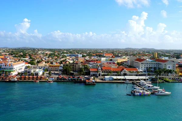 Oranjestad Aruba Novembre 2018 Vista Aerea Dei Porti Barche Edifici — Foto Stock