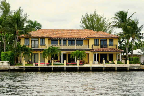 Fort Lauderdale Florida Noviembre 2018 Vista Lujosa Casa Frente Mar — Foto de Stock