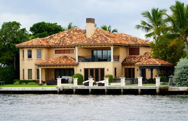 Fort Lauderdale Florida Noviembre 2018 Vista Lujosa Casa Frente Mar — Foto de Stock