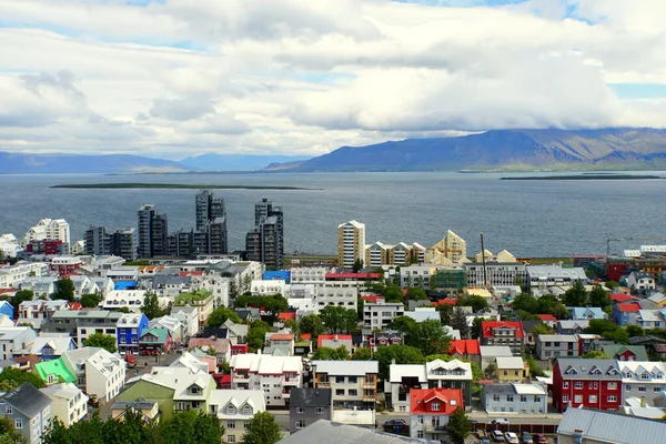 Reykjavik Islândia Junho 2019 Vista Aérea Dos Edifícios Área Residencial — Fotografia de Stock