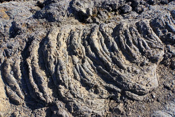 Los Patrones Lava Los Restos Las Erupciones Volcánicas Cerca Del —  Fotos de Stock