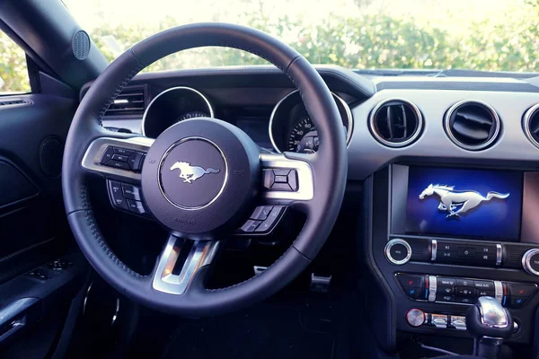 Petersburg Florida February 2021 Steering Dashboard Brand New 2021 Ford — Stock Photo, Image