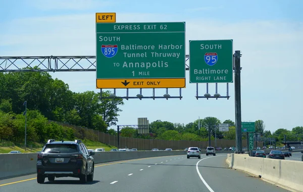 Maryland Verenigde Staten Mei 2021 Het Verkeer Interstate 896 South — Stockfoto