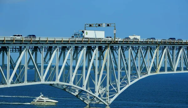 Maryland August 2021 View Route 301 Harry Nice Memorial Bridge — Stock Photo, Image