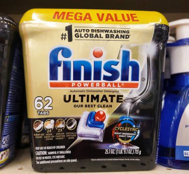 Delaware, ABD - 15 Şubat 2026 - Güçlü bulaşık makinesi etiketleri sert leke çıkarıcı, cam koruması ve yüksek performanslı temizlik için tasarlandı.