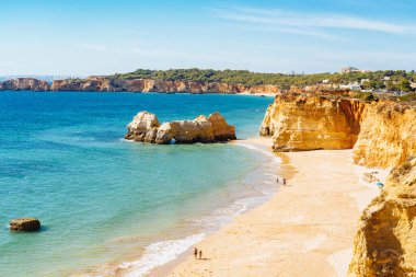 Portimao, Portekiz Algarve, Portekiz 'deki üç kalenin panoramik manzarası